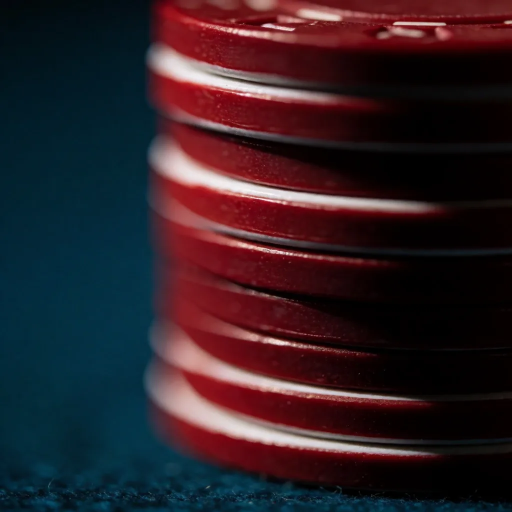 Detail pokerových žetonů